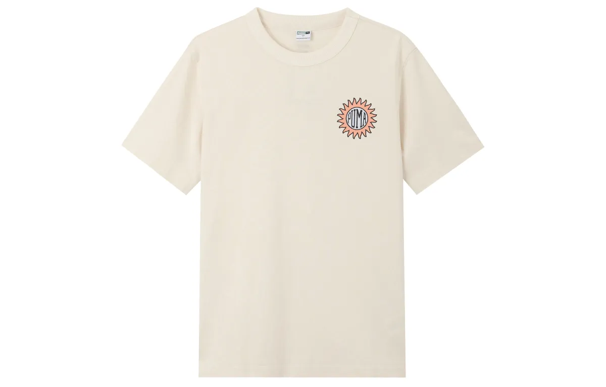 PUMA Set in Sleeve T Shirt Women's Ecru