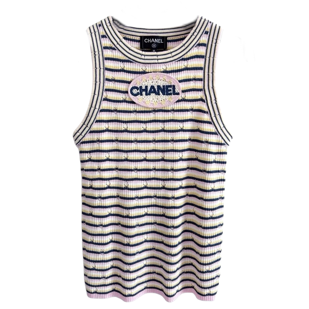 CHANEL 25P Spring Summer Preview Collection Tank Top Women's Pink