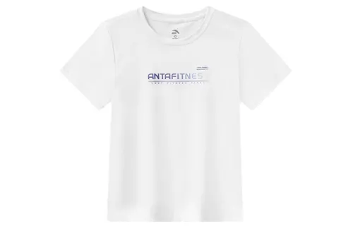 ANTA Variety Training Collection T Shirts Women's White Crew Neck Moderate Straight Fit