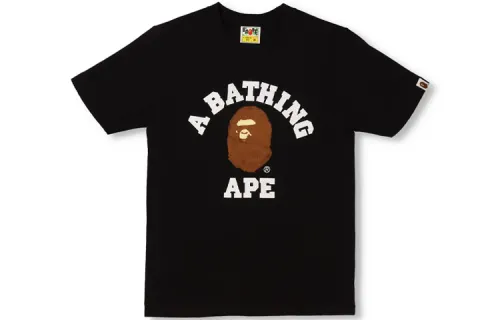A BATHING APE Head Series T Shirts Women's Crew Neck Moderate Straight Fit