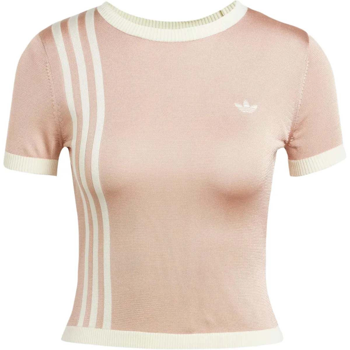 Adidas Originals KNITTED3 Stripes T Shirt Women's Pearl Gray
