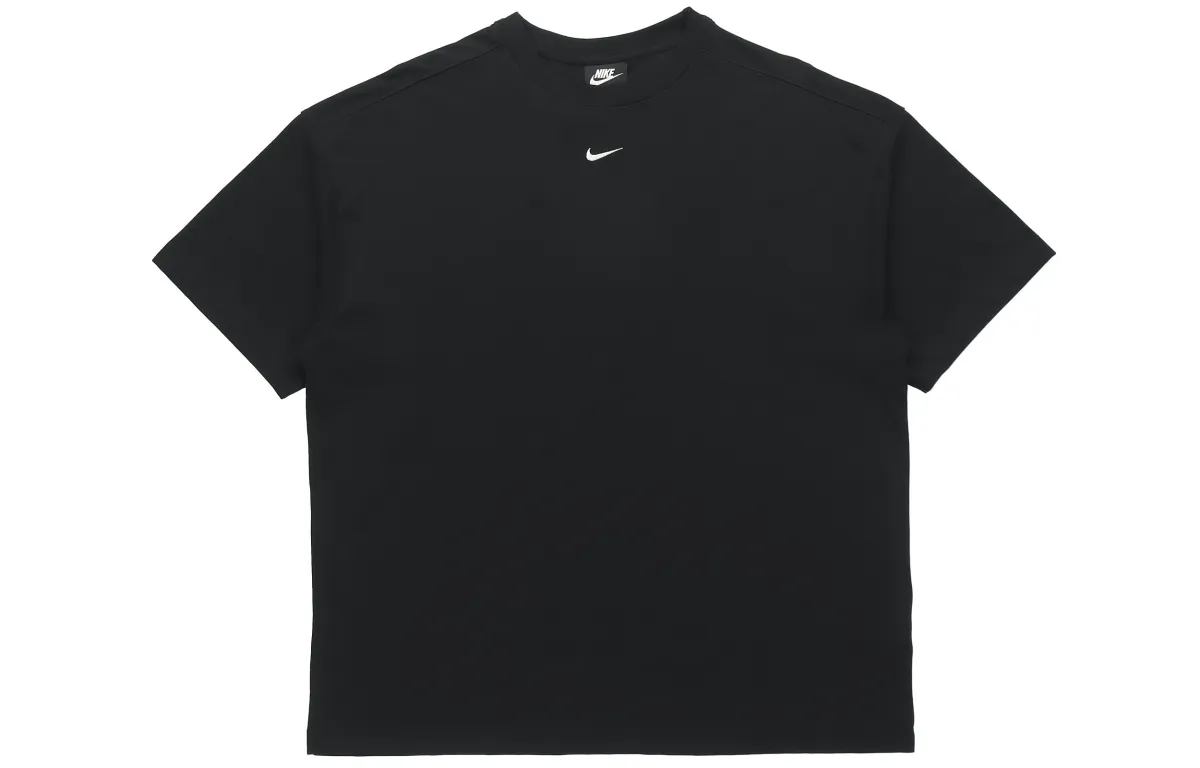Nike Sportswear Essentials T-Shirts Women's Black Crew Neck Moderate Straight Fit