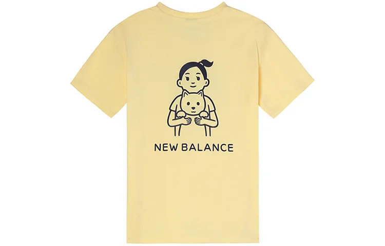 New Balance Noritake Collection Set in Sleeve T Shirt Women's Yellow