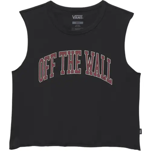 Vans Tank Tops Women's Black Crew Neck Moderate Straight Fit