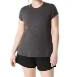 ASICS T Shirts Women's Black Crew Neck Moderate