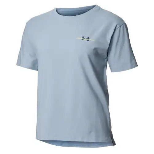 Under Armour Drop Shoulder Sleeve T Shirt Women's Light Blue