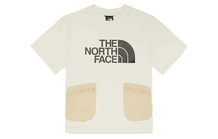 THE NORTH FACE Urban Exploration T Shirts Women's Ecru Crew Neck Moderate Straight Fit