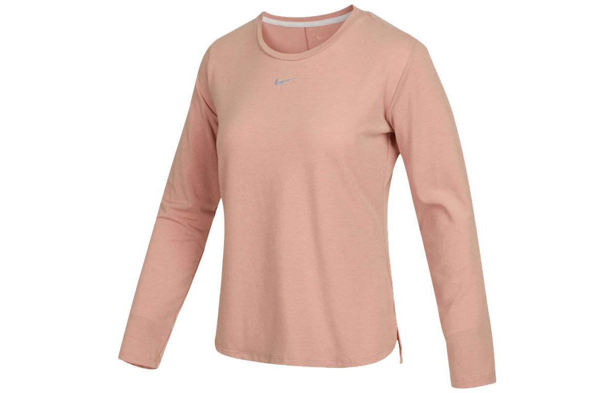 Nike Dri-FIT One Luxe Pullover Crewneck Long-Sleeve T-Shirt 'Rose Retro Gray'
