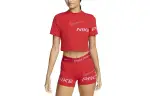 Nike Crop Tops Women's Red Crew Neck Moderate