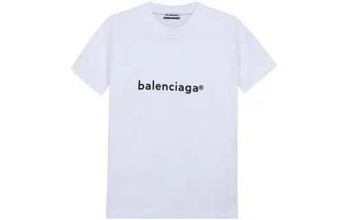 Balenciaga Women'ss New Copyright Small Fit T shirt White