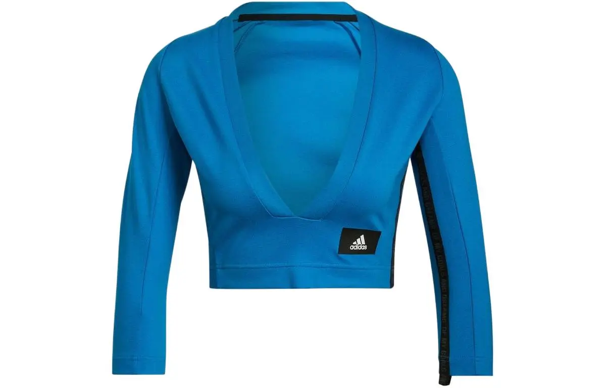 Adidas Crop Tops Women's Bright Blue Moderate