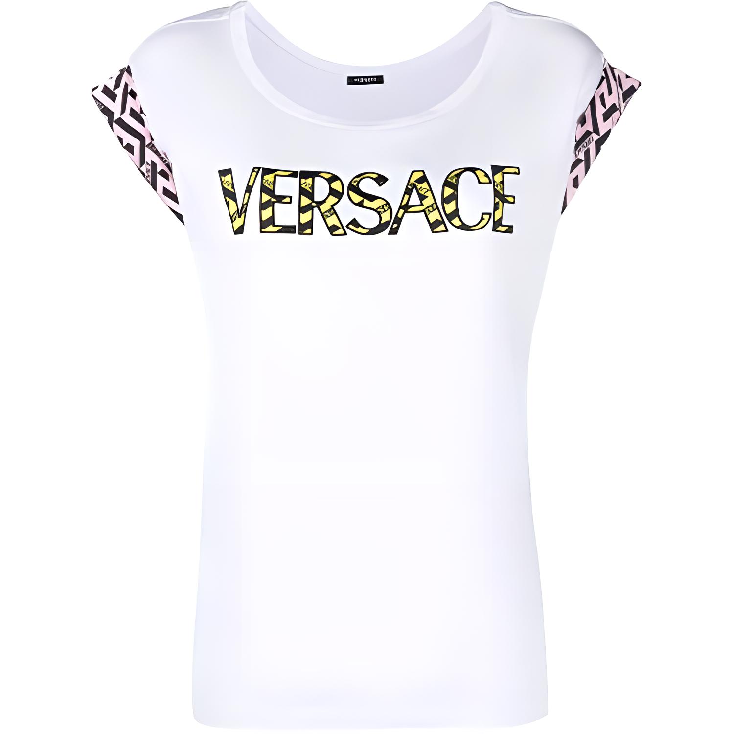 Женская футболка Versace Logo (белая)
