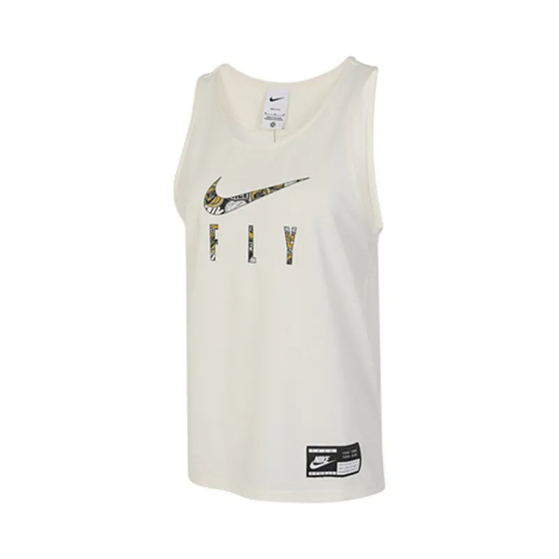 Nike Tank Tops Women's White Crew Neck Moderate Straight Fit