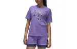 Jordan T Shirts Women's Purple Crew Neck Moderate Straight Fit