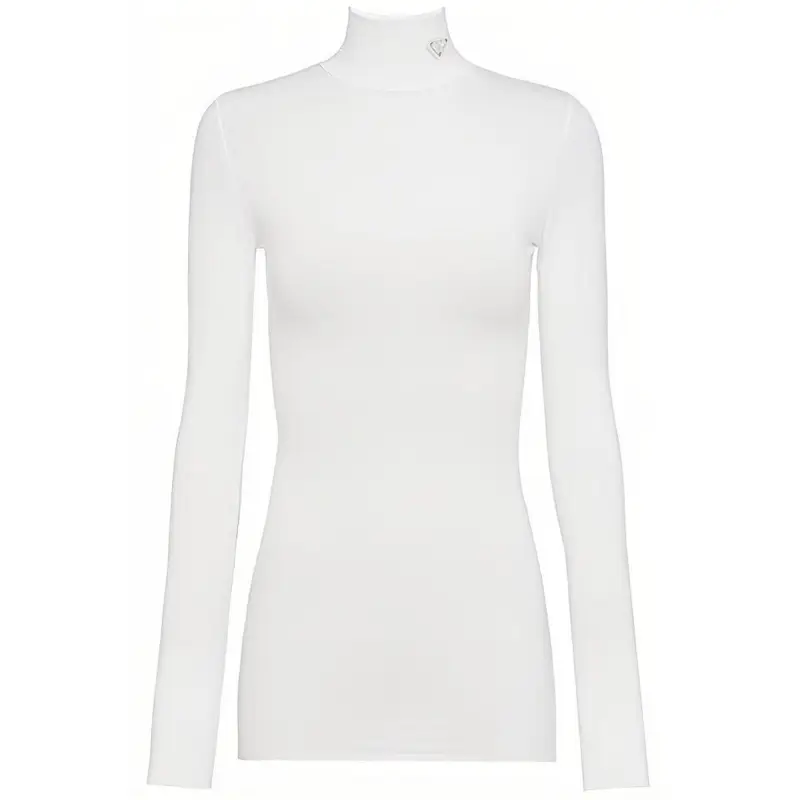 PRADA T Shirts Women's White Turtleneck Moderate