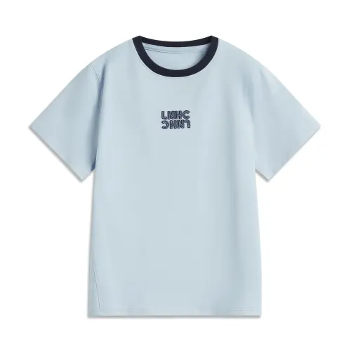 Li Ning Sports Life Collection T Shirt Women's Spring Blue