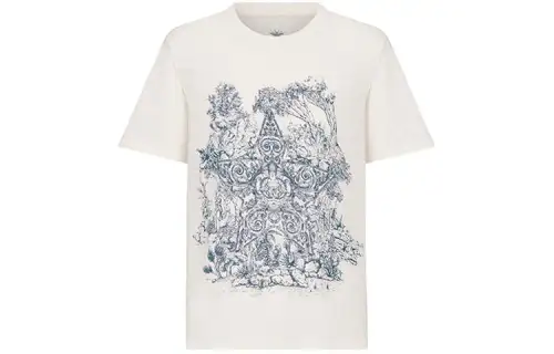 DIOR Quarterly New Products T Shirts Women's White Crew Neck Moderate Straight Fit