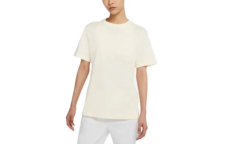 Nike Drop Shoulder Sleeve T Shirt Women's Coconut Milk White