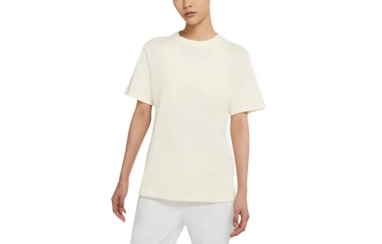 Nike Drop Shoulder Sleeve T Shirt Women's Coconut Milk White