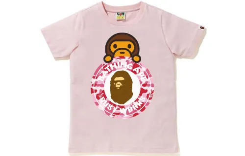 A BATHING APE Abc Camo Milo Busy Works Tee Sax/Blue