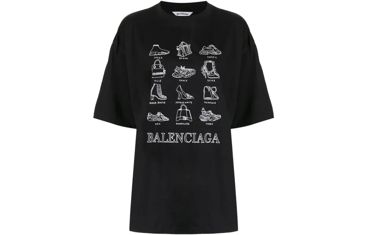 Balenciaga SS22 T Shirt Women's Black