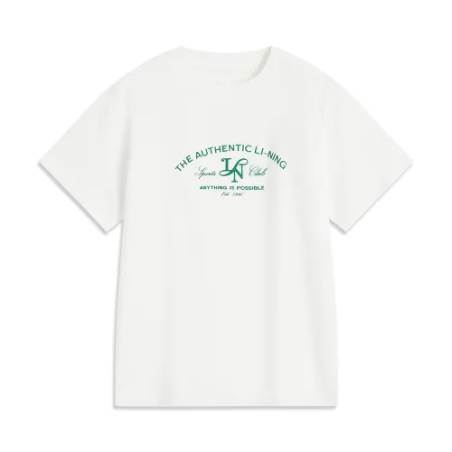 Li Ning Sports Trendy Collection T Shirt Women's Ivory