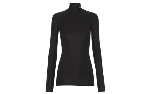PRADA T Shirts Women's Black Turtleneck Straight Fit