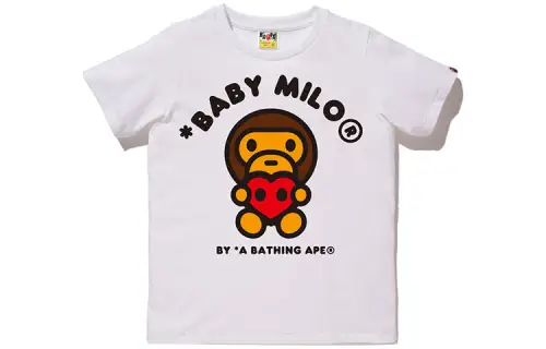 Bape Valentine Heart Baby Milo Tee White