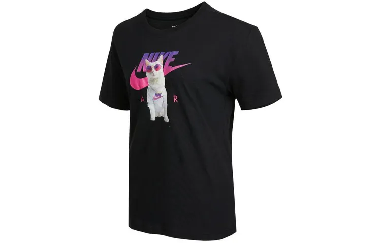 Nike T-Shirts Women's Black Crew Neck Moderate Other