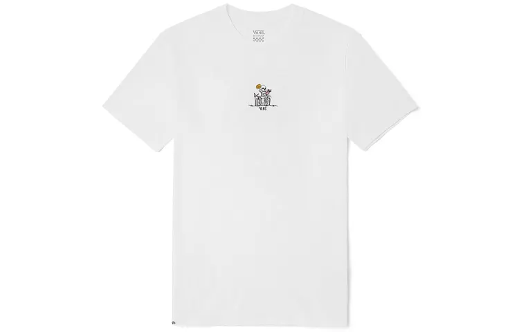 Vans T Shirts Women's White Crew Neck Moderate Mock Two Piece
