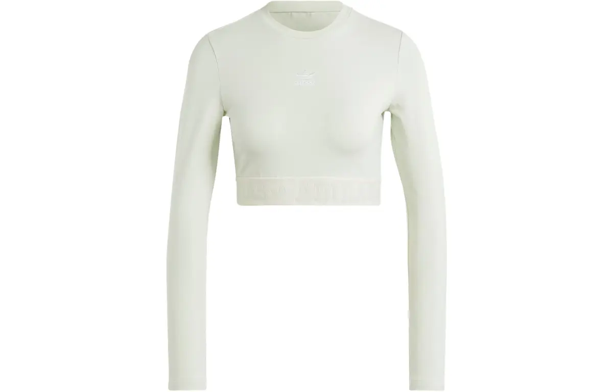 adidas originals NEUTRAL COURT GRAPHIC LONG SLEEVE TEE 'Linen Green'