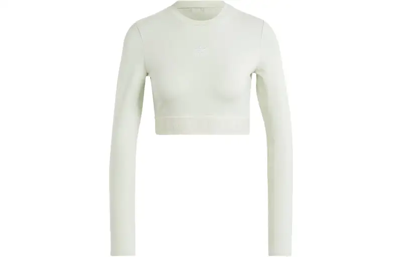 adidas originals NEUTRAL COURT GRAPHIC LONG SLEEVE TEE 'Linen Green'