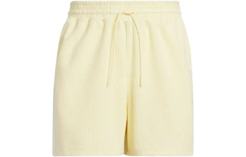 Adidas Originals Basketball Shorts Men's Yellow Moderate Straight Fit Pants
