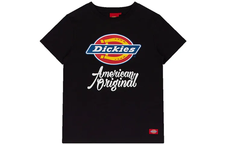 Dickies T-Shirts Women's Black Crew Neck Moderate Straight Fit