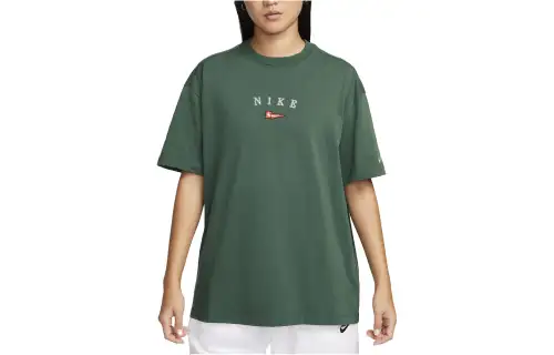 Nike T Shirts Women's Green Crew Neck Moderate Other