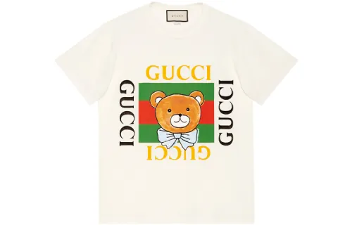 GUCCI FW21 Drop Shoulder Sleeve T Shirt Women's Ecru
