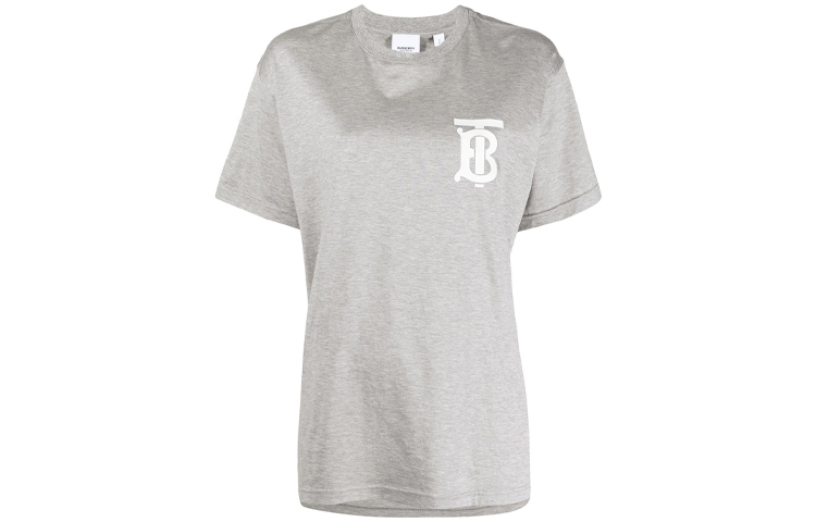 Burberry Drop Shoulder Sleeve T Shirt Women's Gray