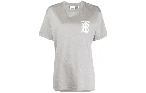 Burberry Drop Shoulder Sleeve T Shirt Women's Gray