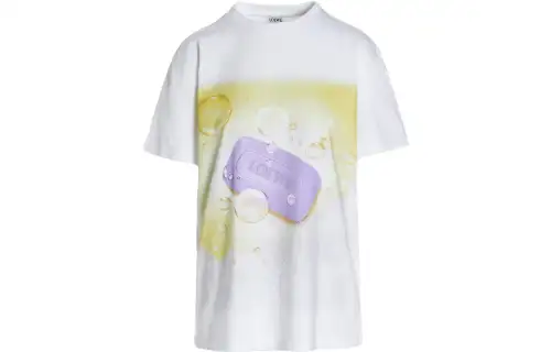 LOEWE T Shirts Women's White Crew Neck Moderate Straight Fit