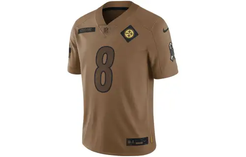 Nike Dri-FIT NFL Limited Jersey Printed Numbers Straight Fit Loose V-Neck Short Sleeve Football Jersey Kenny Pickett Pittsburgh Steelers Men's Brown