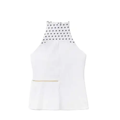FILA Tank Tops Women's White Turtleneck Racerback