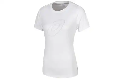 ASICS T Shirts Women's White Crew Neck Moderate Other
