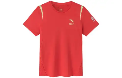 Anta Crew Neck Fitted Short-Sleeved T-Shirt Women's Red