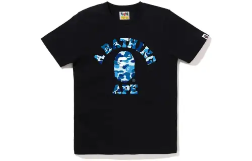 Bape Women's Abc Camo College Tee Black Blue
