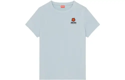 KENZO X Nigo Women'ss Boke Flower Crest T Shirt Sky Blue