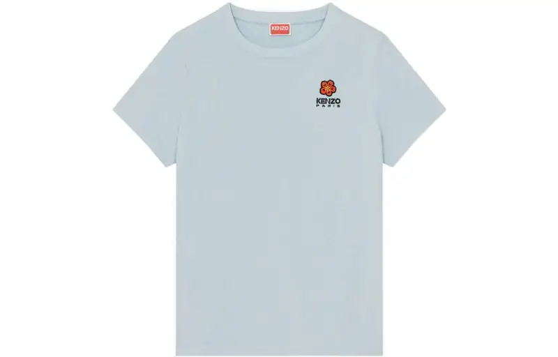 KENZO X Nigo Women'ss Boke Flower Crest T Shirt Sky Blue