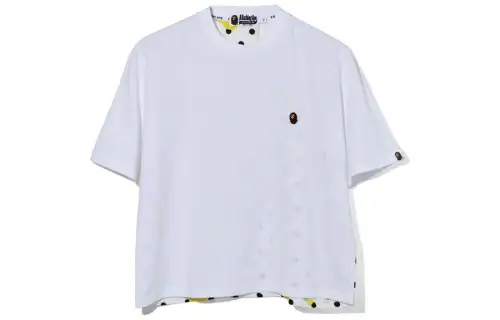 A BATHING APE T Shirts Women's White Crew Neck Moderate Straight Fit
