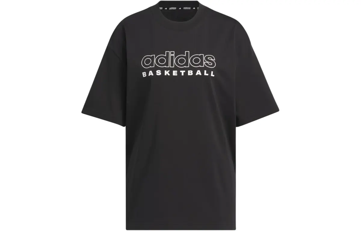 Adidas Drop Shoulder Sleeve T Shirt Women's Black
