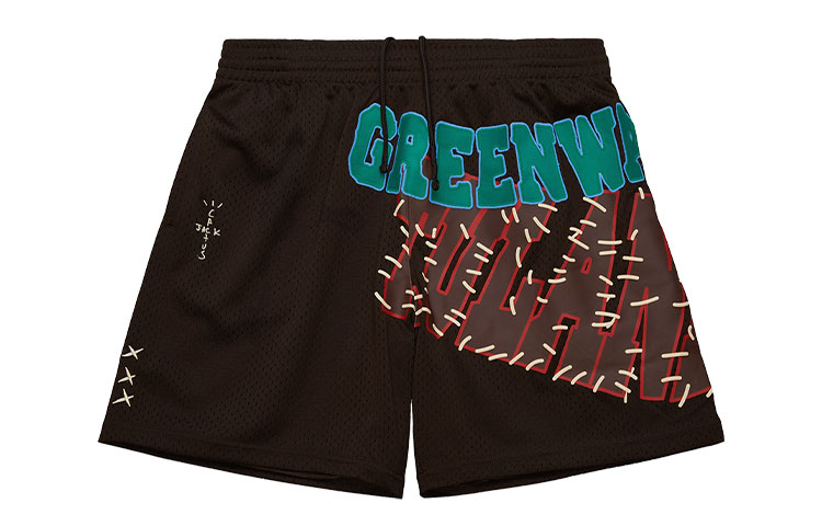 Travis Scott x Mitchell & Ness Sports Shorts Unisex Brown