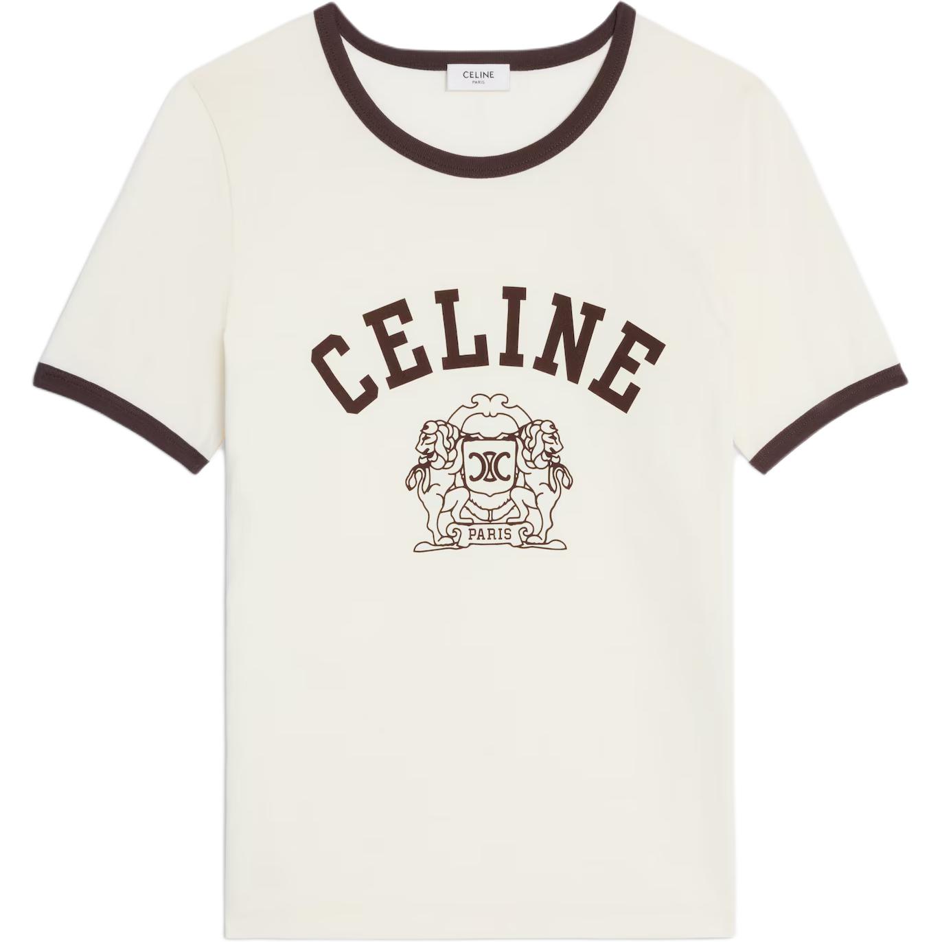 Женская футболка CELINE CELINE SS25 T (бежевая)